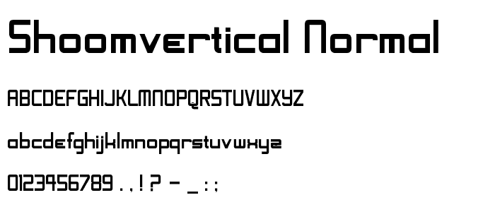 ShoomVertical Normal font